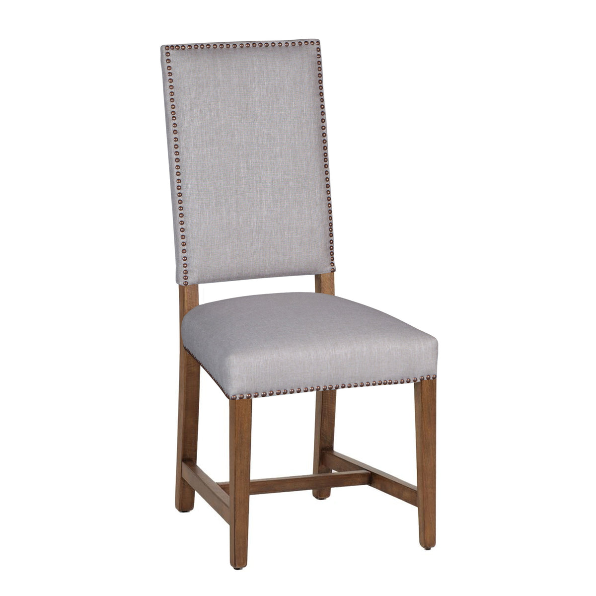 Darcy 21" Upholstered Dining Chair in Greige Linen with Earth Legs by Home Trends & Design at Eve Furniture