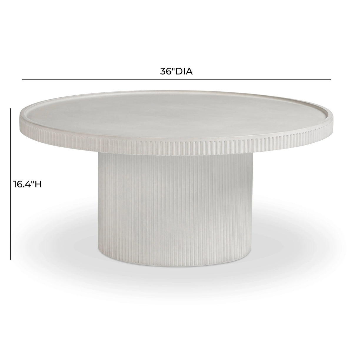 Darcy 36" Concrete Indoor / Outdoor Round Coffee Table by TOV Furniture at Eve Furniture