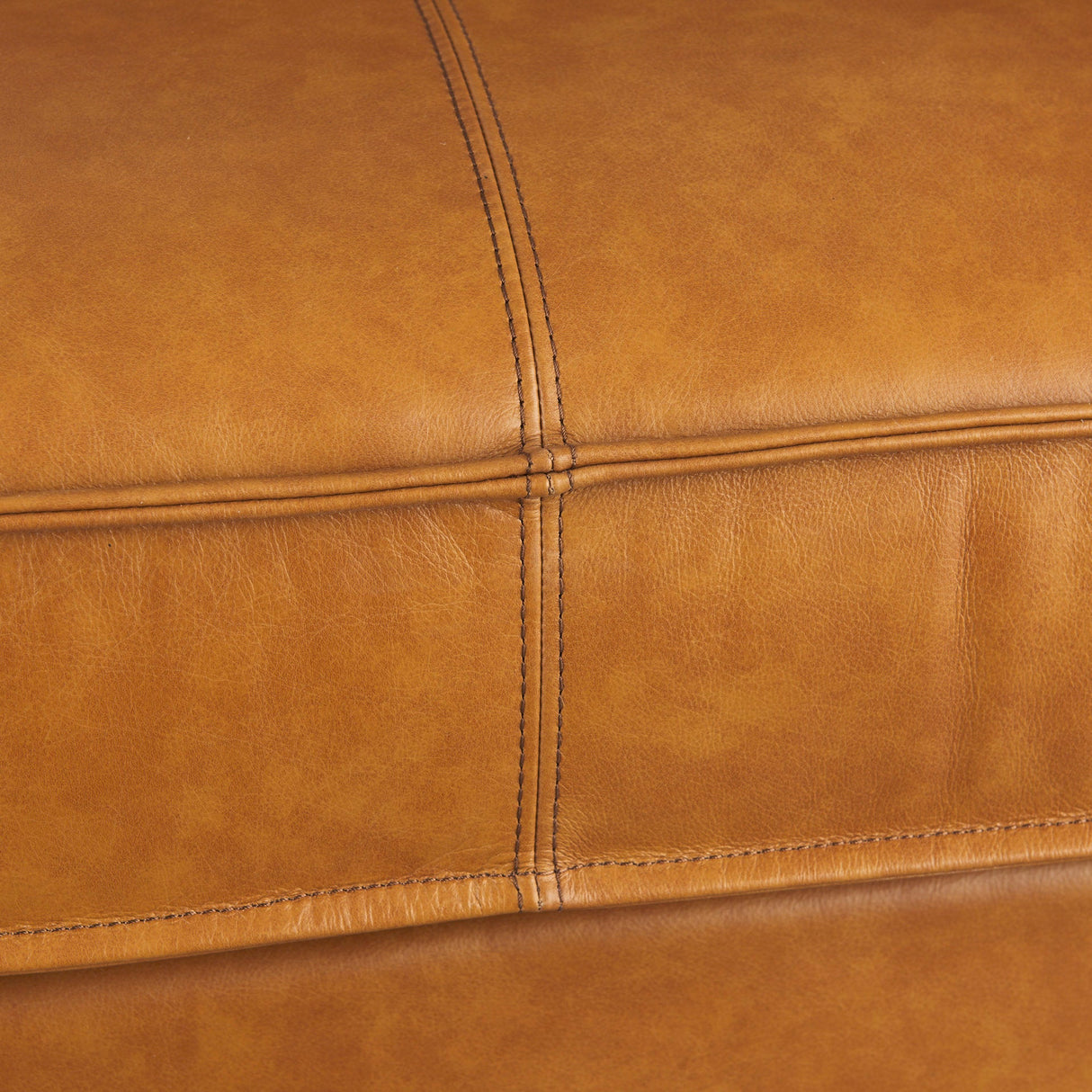 D'Arcy 65.0L x 37.0W x 34.0H Tan Leather Love Seat by Mercana at Eve Furniture