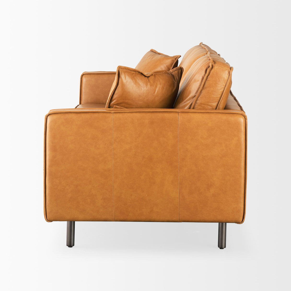 D'Arcy 88.0L x 37.0W x 34.0H Tan Leather Sofa by Mercana at Eve Furniture
