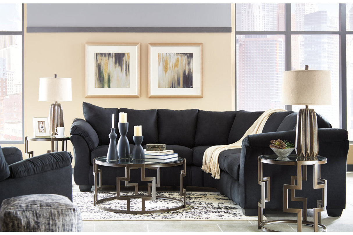 Darcy Black Recliner by Ashley at Eve Furniture