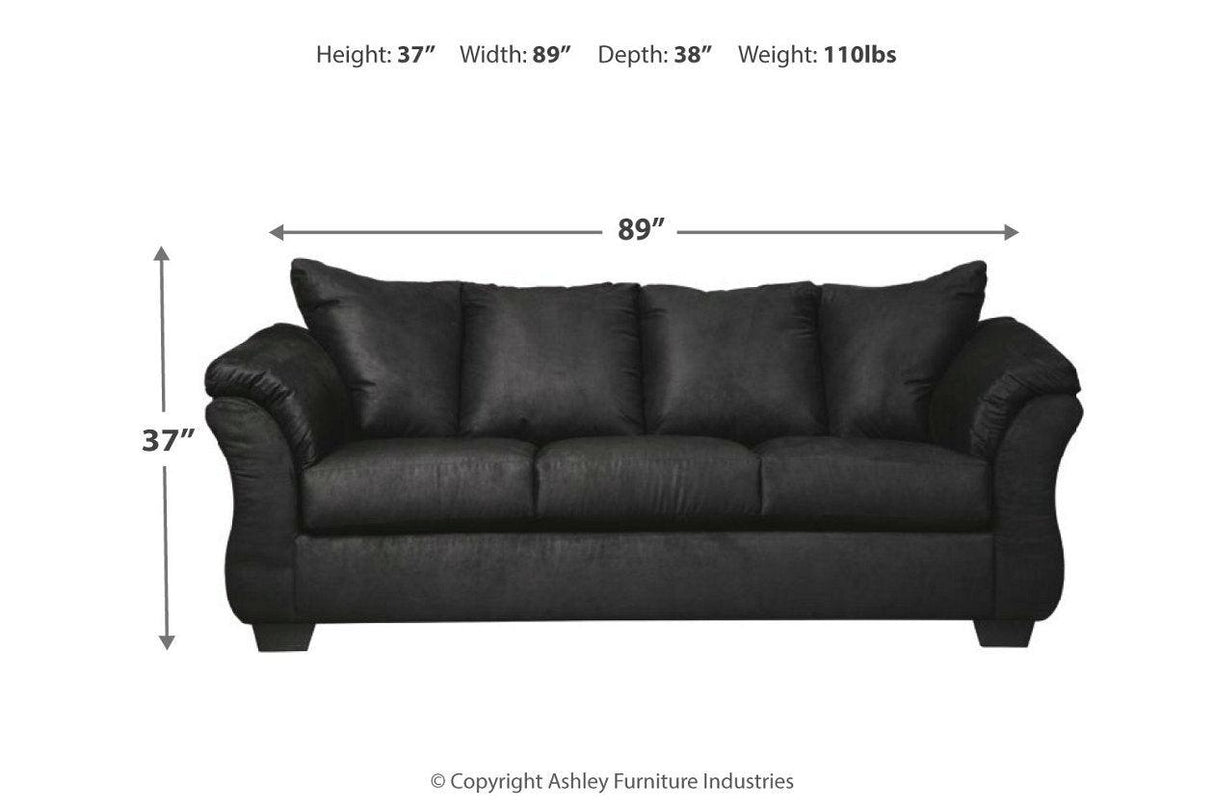 Darcy Black Sofa by Ashley at Eve Furniture