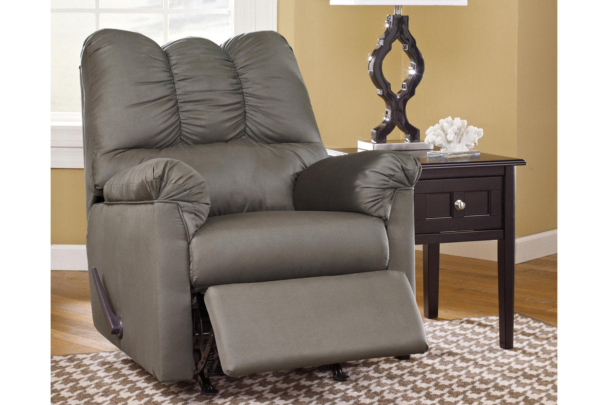 Darcy Cobblestone Recliner by Ashley at Eve Furniture