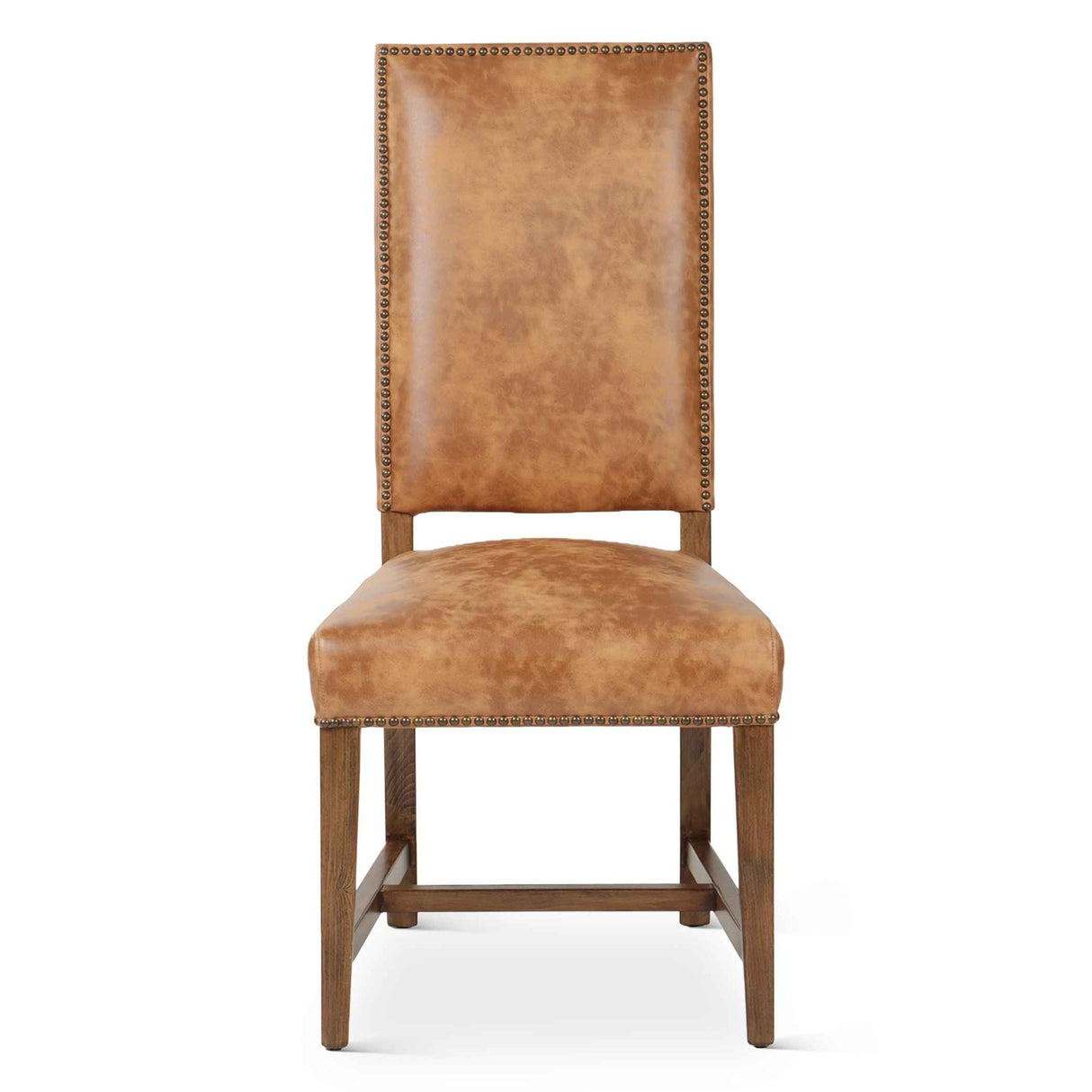 Darcy Dining Chair in Warm Brown Leather with Earth Legs, Set of 2 by Home Trends & Design at Eve Furniture