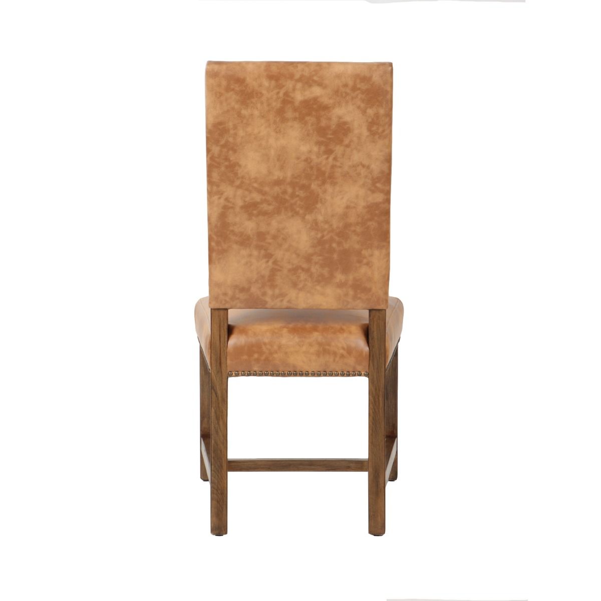 Darcy Dining Chair in Warm Brown Leather with Earth Legs, Set of 2 by Home Trends & Design at Eve Furniture