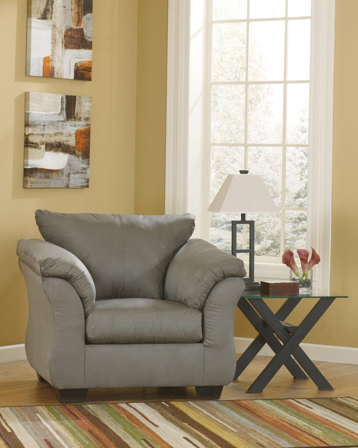 Darcy Gray Cobblestone Living Room Set by Ashley at Eve Furniture