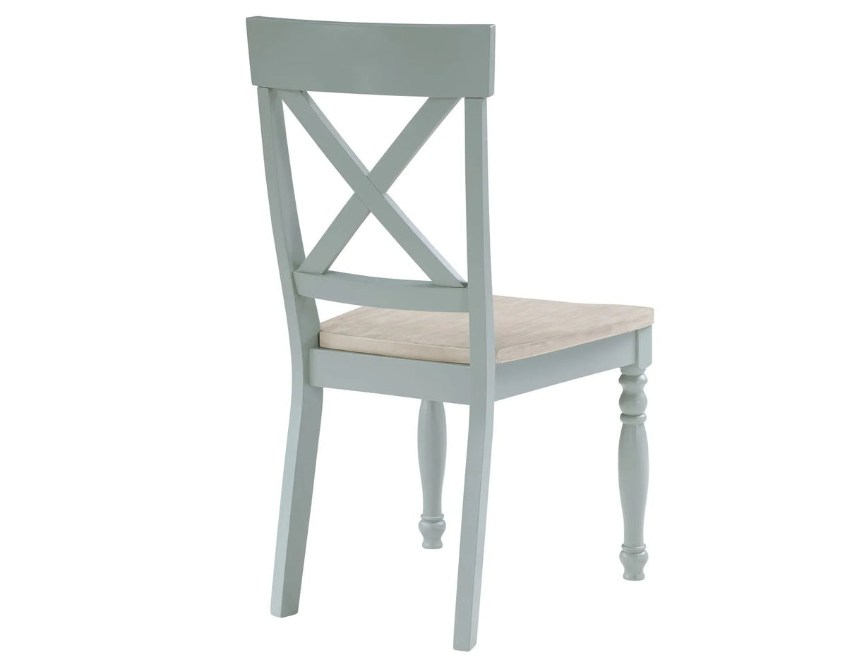 Darcy Mint Green/Natural Round Dining Room Set by Steve Silver at Eve Furniture