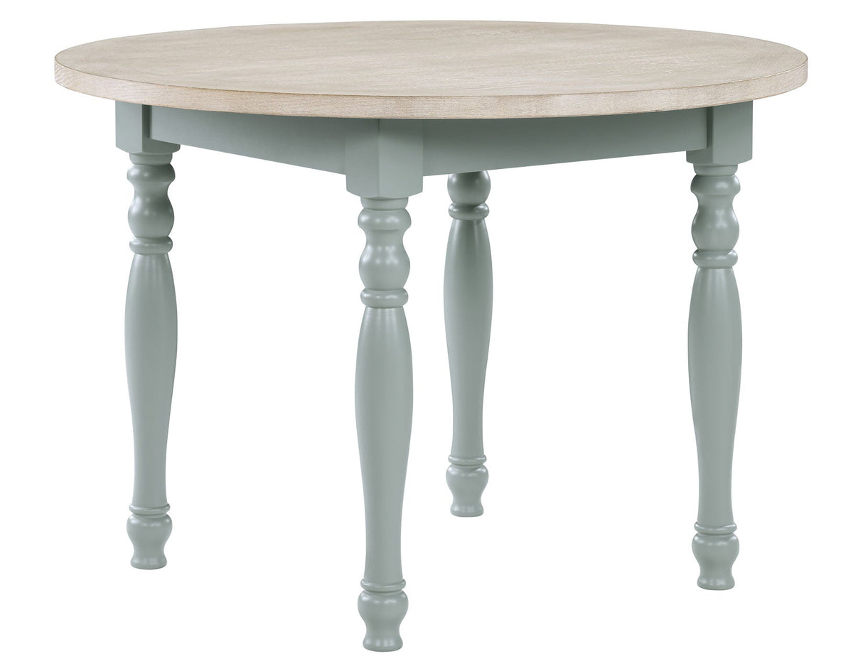 Darcy Mint Green/Natural Round Dining Room Set by Steve Silver at Eve Furniture