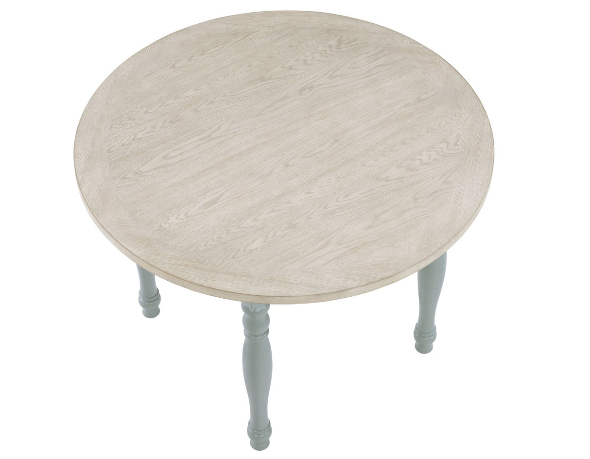 Darcy Mint Green/Natural Round Dining Room Set by Steve Silver at Eve Furniture