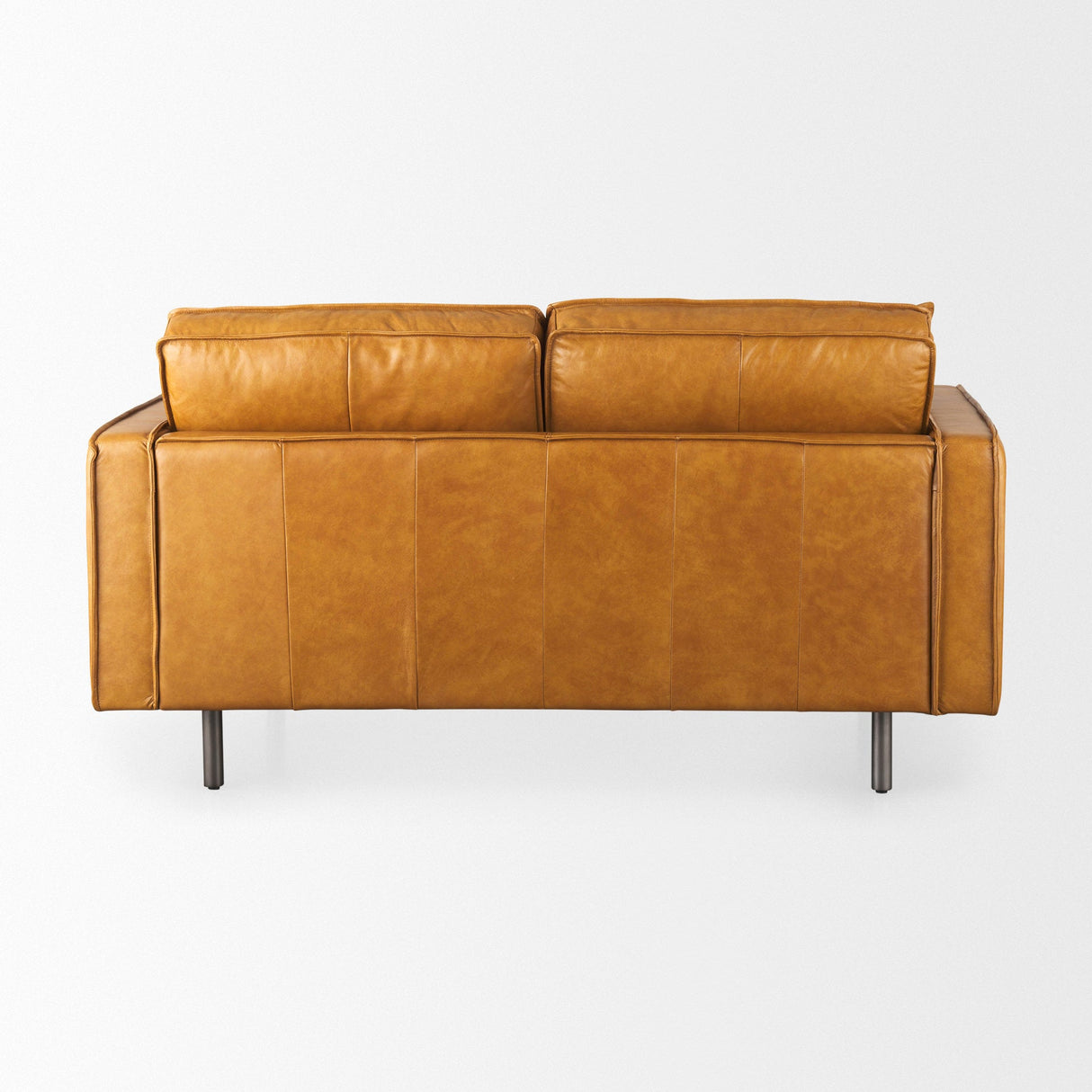 D'Arcy Tan Leather Love Seat by Mercana at Eve Furniture