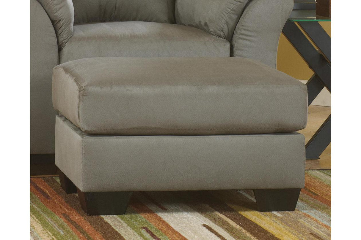 Darcy Cobblestone Ottoman by Ashley at Eve Furniture