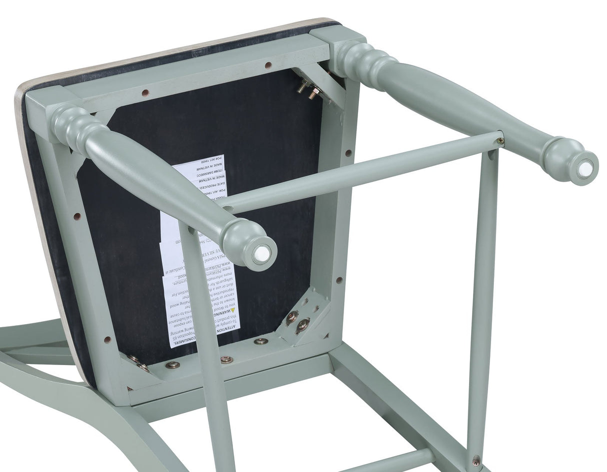 Darcy Solid Wood 24″ Counter Stool, Mint Green and Natural Finish by Steve Silver at Eve Furniture