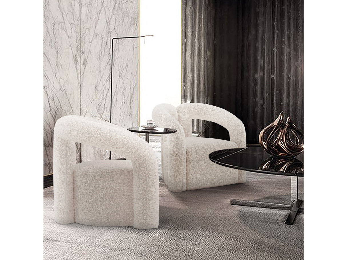 Darian Accent Chair in Cream (set of 2) by Manhattan Comfort at Eve Furniture
