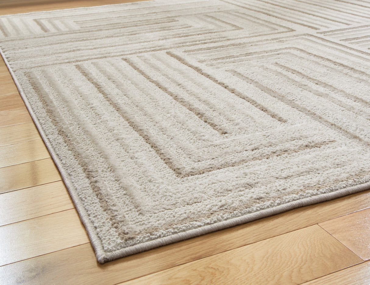 Darmondard Cream/Taupe Large Rug by Ashley at Eve Furniture