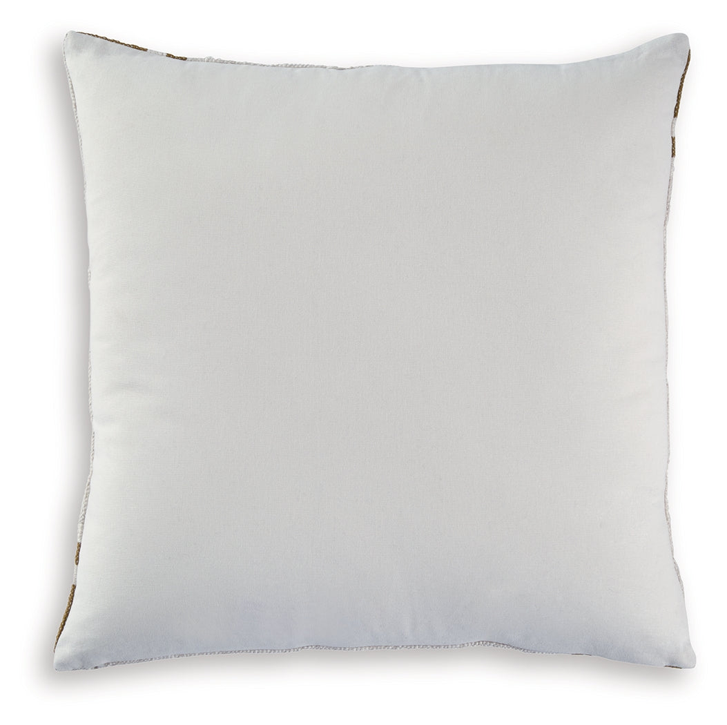 Darrman Ochre/Ivory Pillow (Set of 4) by Ashley at Eve Furniture