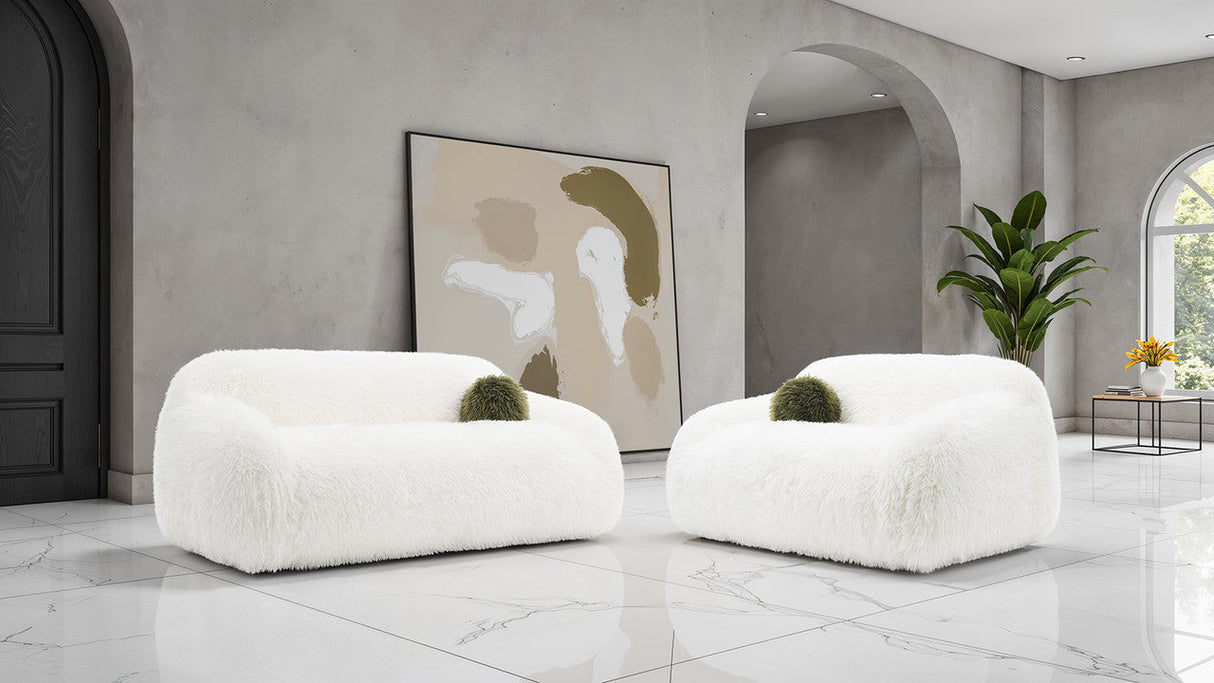 Darwen White Sofa by Furniture of America at Eve Furniture