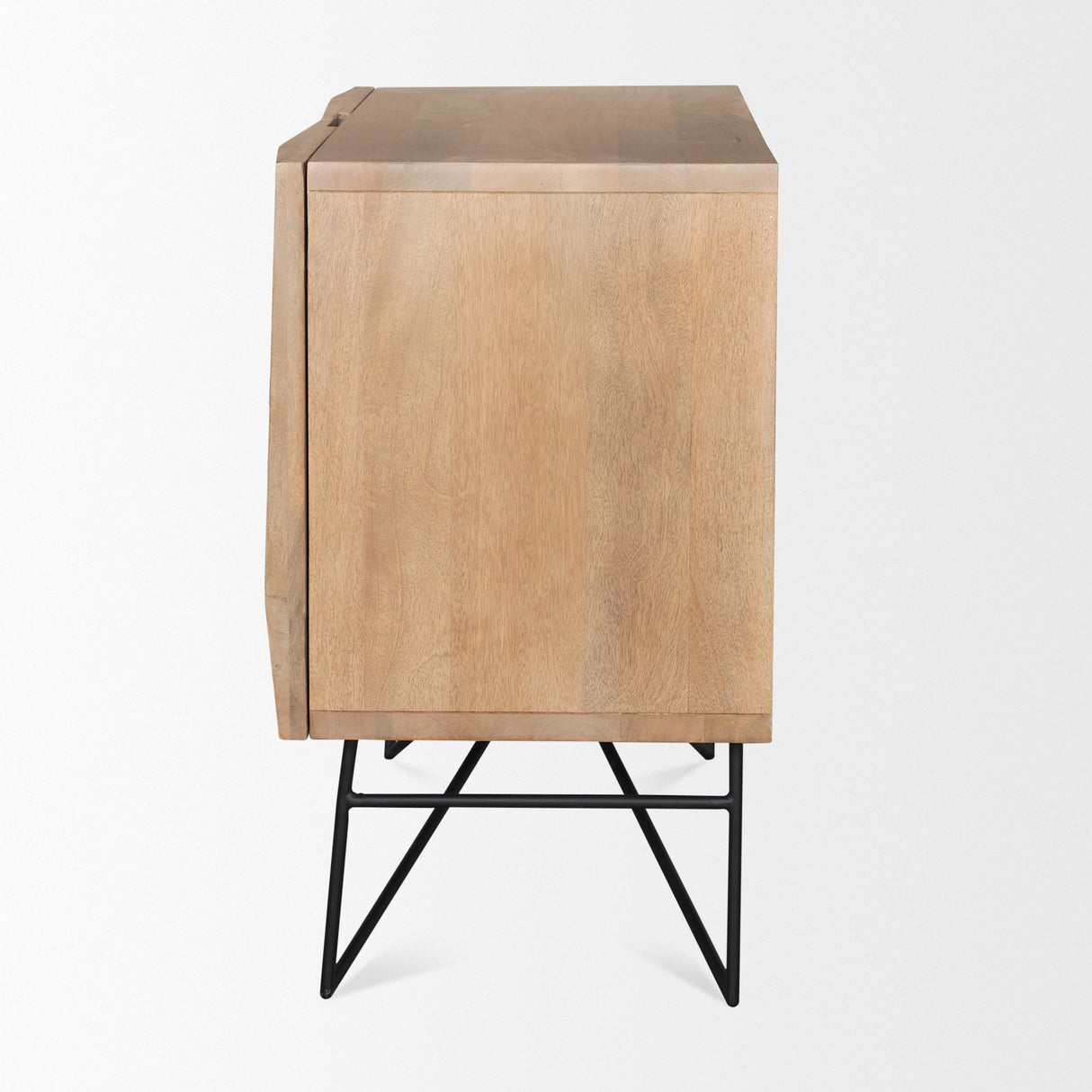 Darwin Light Brown Wooden 2 Door w/ 2 Shelves Accent Cabinet by Mercana at Eve Furniture