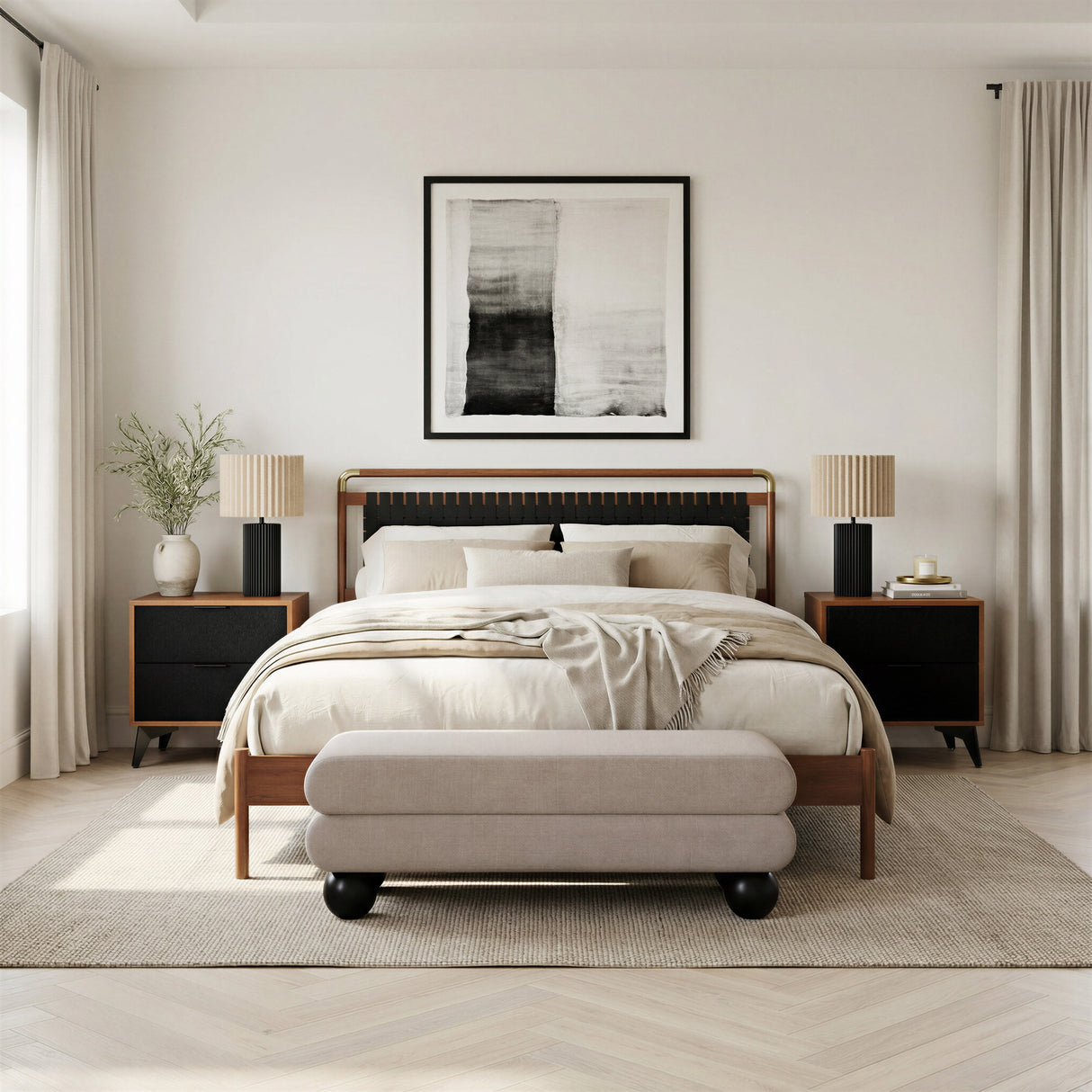 Davao Gray Bench by Zuomod at Eve Furniture
