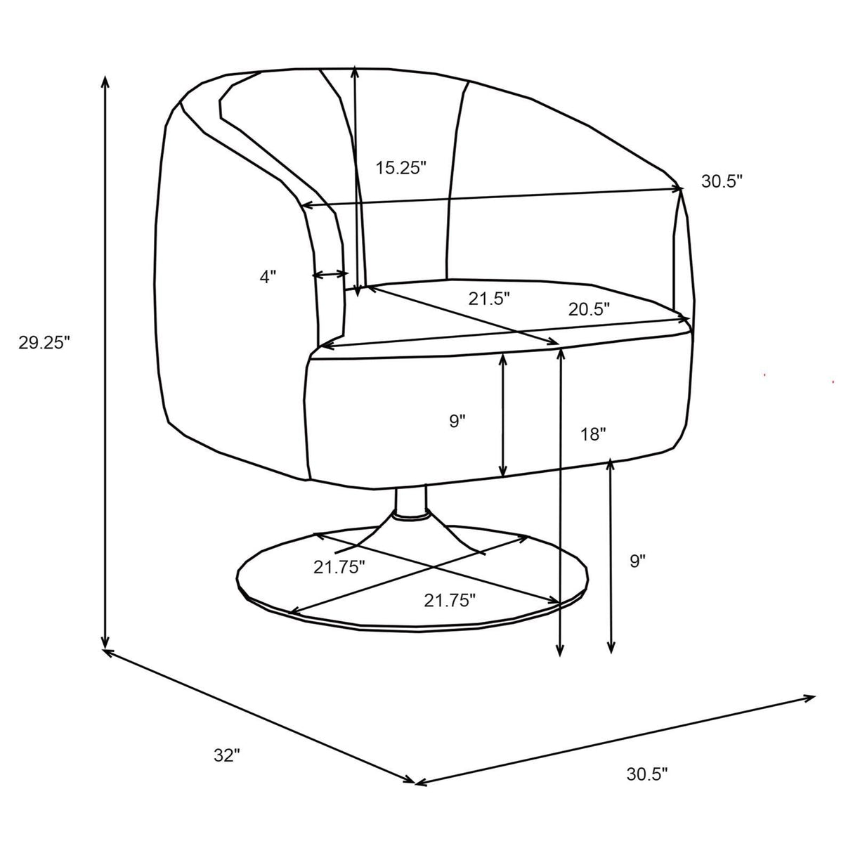 Dave Beige/Matte Black Upholstered Swivel Accent Chair by Coaster at Eve Furniture