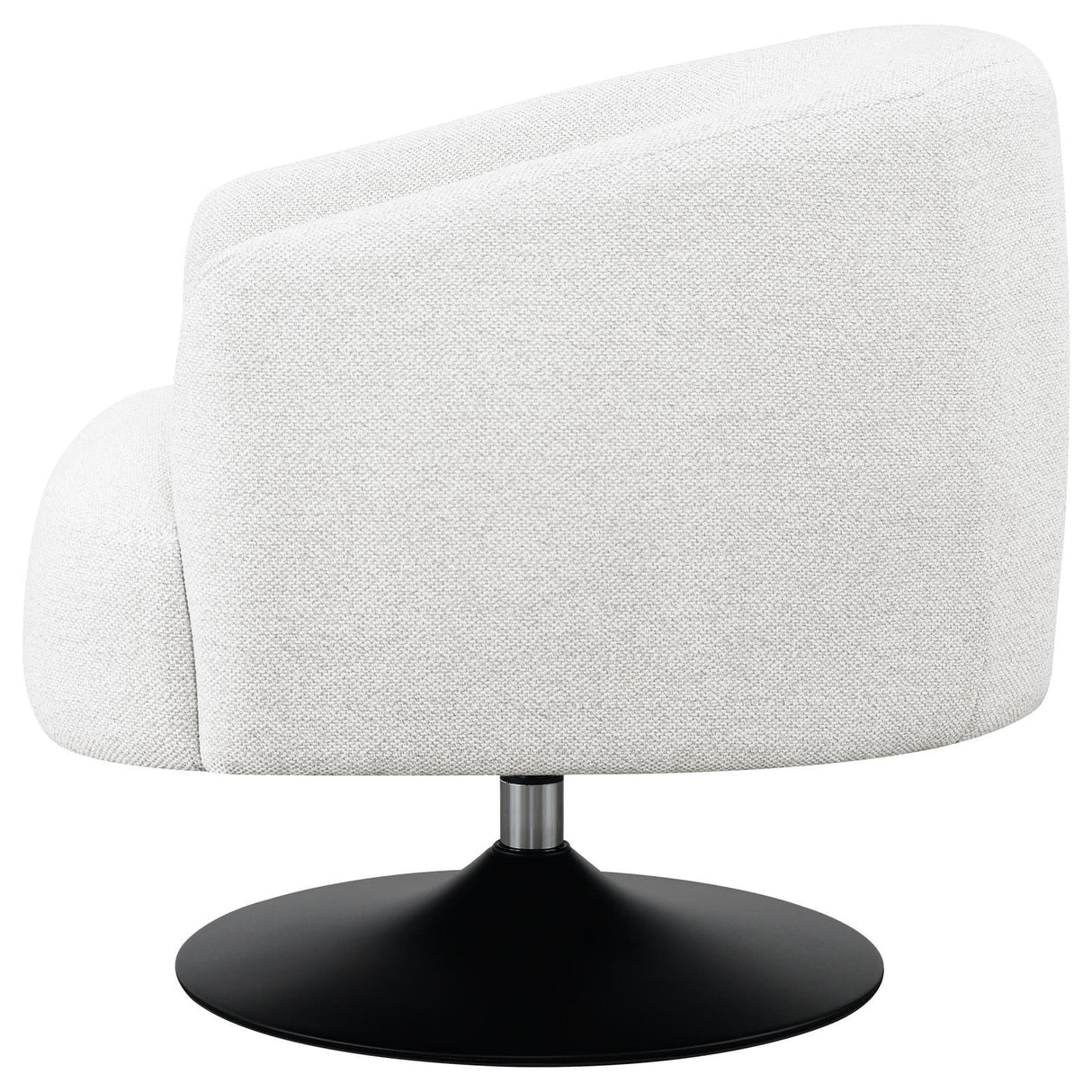 Dave Beige/Matte Black Upholstered Swivel Accent Chair by Coaster at Eve Furniture