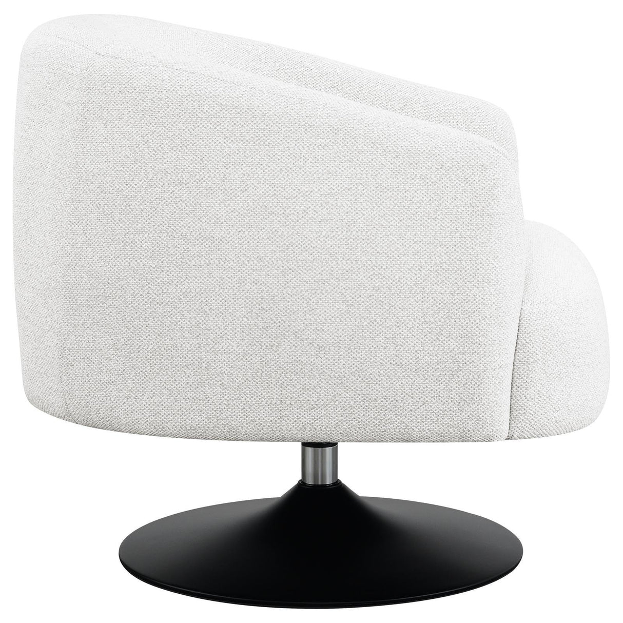 Dave Beige/Matte Black Upholstered Swivel Accent Chair by Coaster at Eve Furniture
