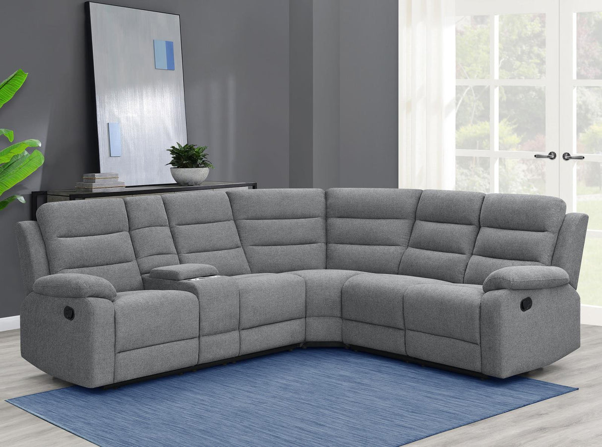 David Smoke Upholstered Reclining Sectional Sofa by Coaster at Eve Furniture