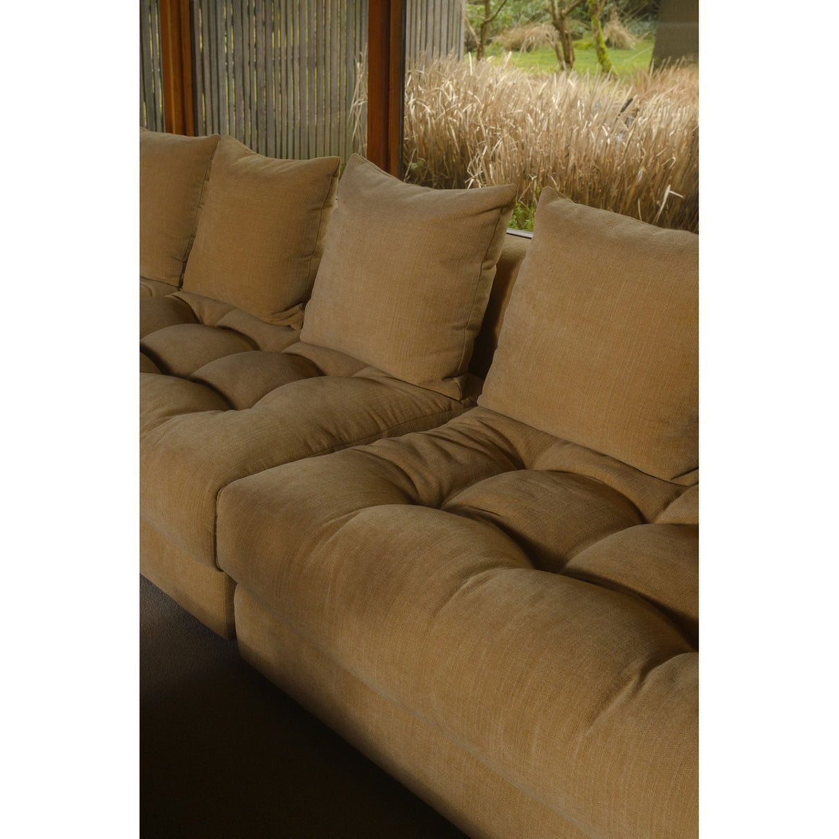 Davie Golden Yellow Left Arm Facing Chair by Moe's Home at Eve Furniture