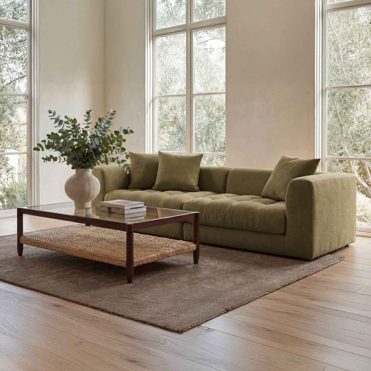 Davie Olive Modular Sofa by Moe's Home at Eve Furniture