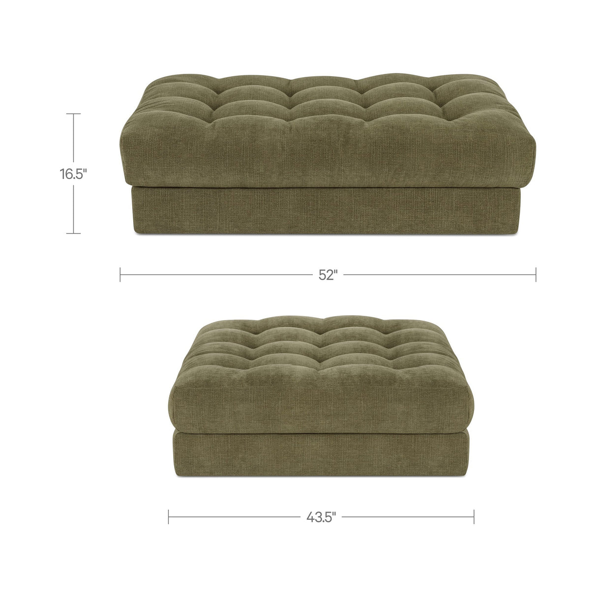 Davie Olive Ottoman by MOES at Eve Furniture