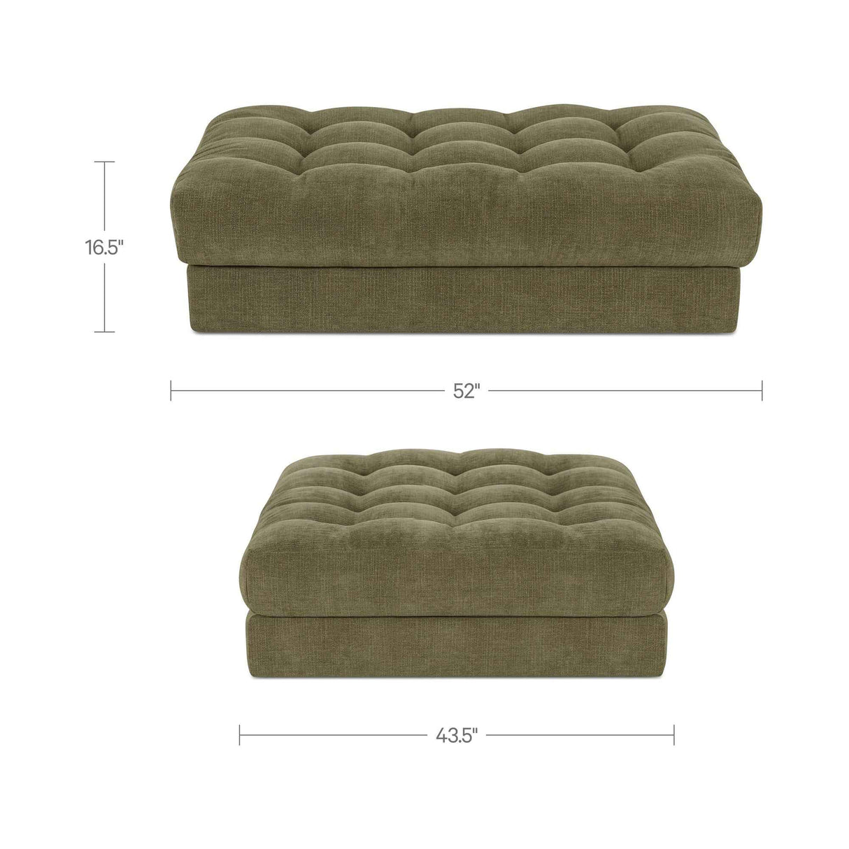 Davie Olive Ottoman