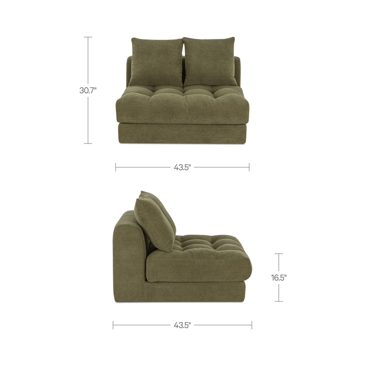 Davie Olive Slipper Chair by MOES at Eve Furniture