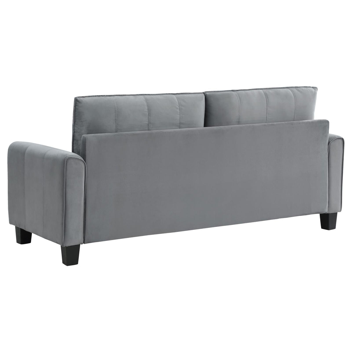 Davis Gray Upholstered Rolled Arm Living Room Set by Coaster at Eve Furniture
