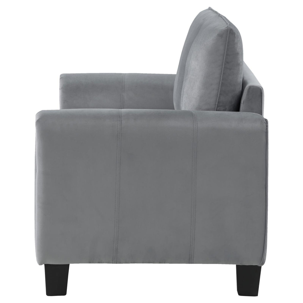 Davis Gray Upholstered Rolled Arm Loveseat by Coaster at Eve Furniture