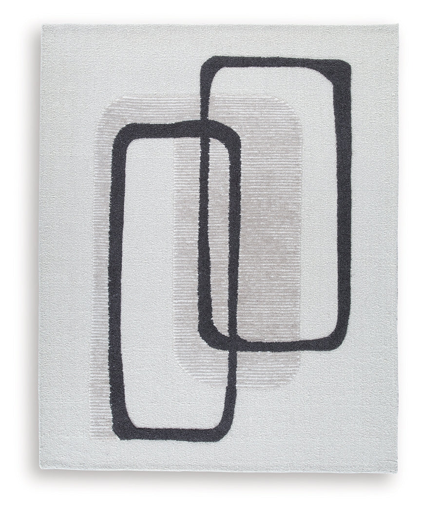 Davismour Ivory/Taupe/Charcoal Large Rug by Ashley at Eve Furniture