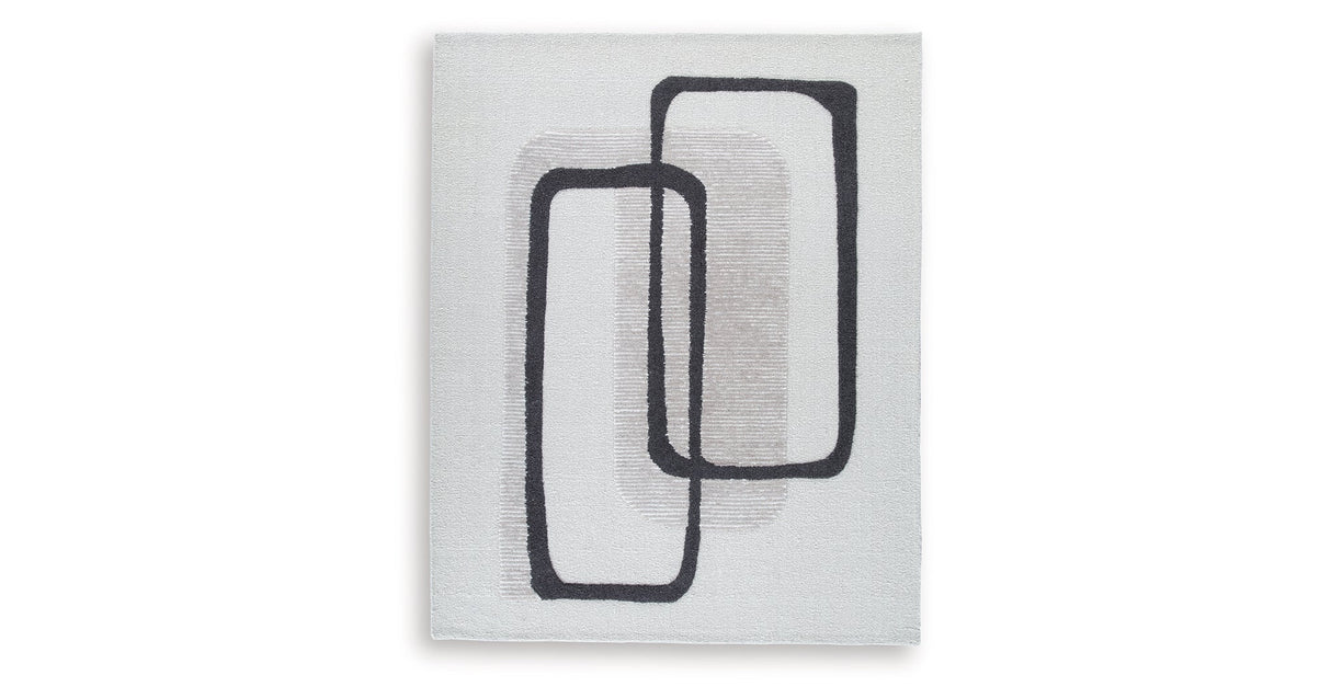Davismour Ivory/Taupe/Charcoal Large Rug by Ashley at Eve Furniture