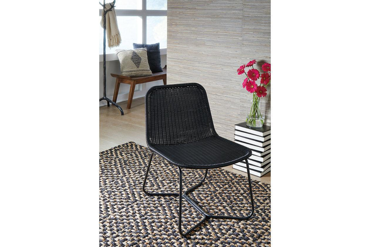 Daviston Black Accent Chair by Ashley at Eve Furniture