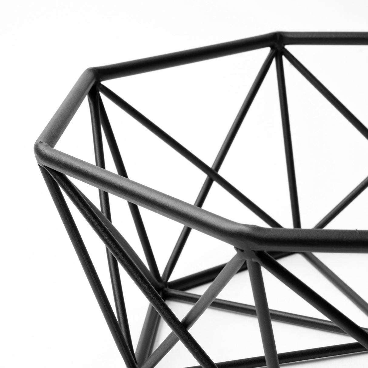 Davy 17L x 17W Black Metal Large Hexagonal Bowl by Mercana at Eve Furniture