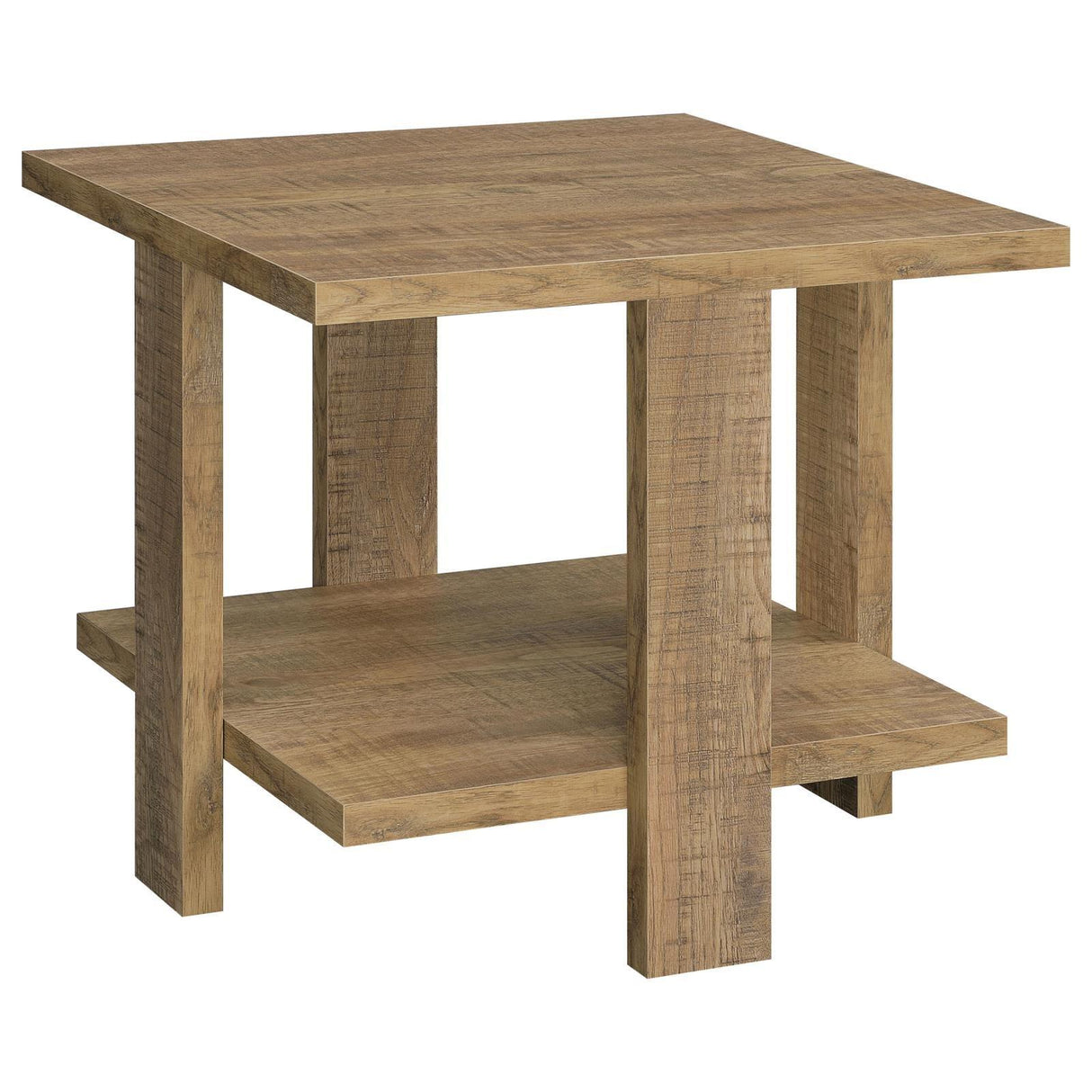 Dawn Mango Square Engineered Wood End Table With Shelf by Coaster at Eve Furniture