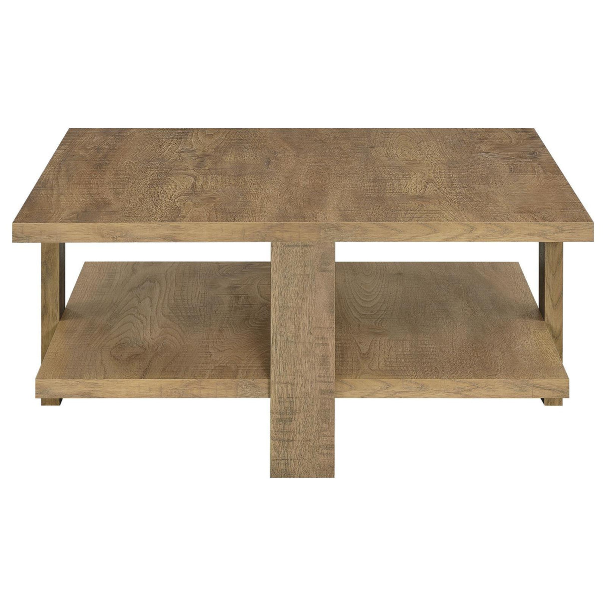 Dawn Square Engineered Wood Coffee Table With Shelf Mango by Coaster at Eve Furniture