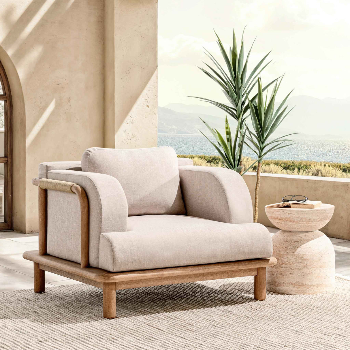 Dawson Butterscotch Outdoor Accent Chair by Classic Home at Eve Furniture
