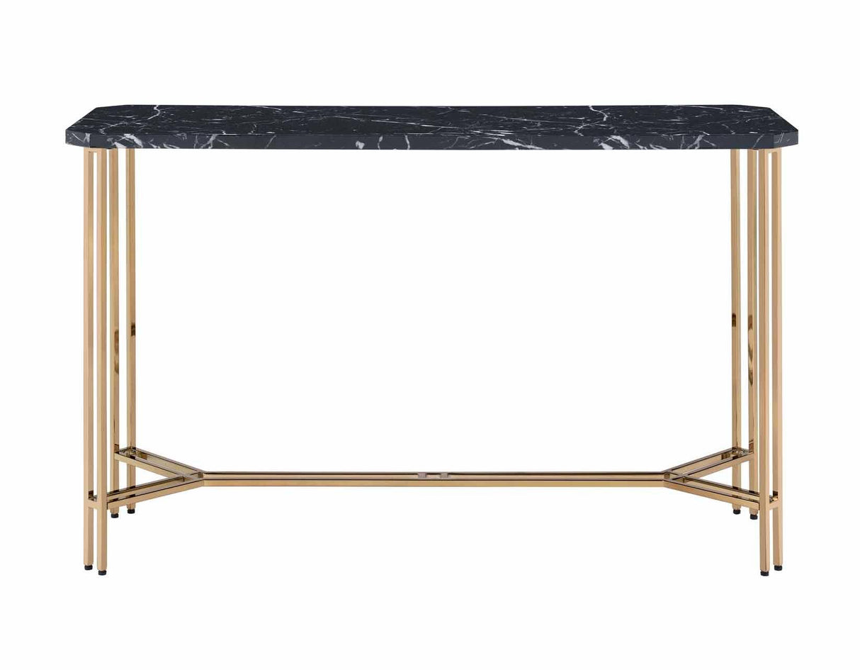 Daxton Faux-Marble Top Sofa Table by Steve Silver at Eve Furniture