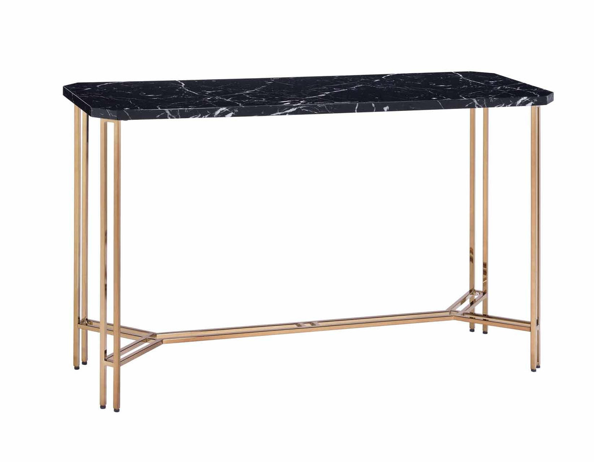 Daxton Faux-Marble Top Sofa Table by Steve Silver at Eve Furniture