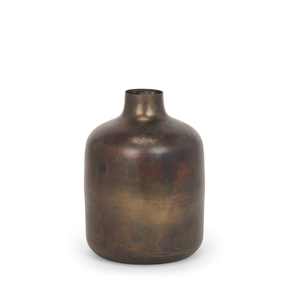 Daya Medium Antiqued Gold Metal Vase by Mercana at Eve Furniture