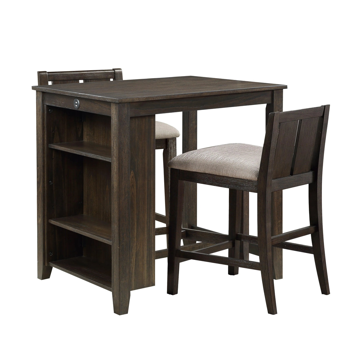 Daye Burnished Brown Cherry 3-Piece Counter Height Set by Homelegance at Eve Furniture