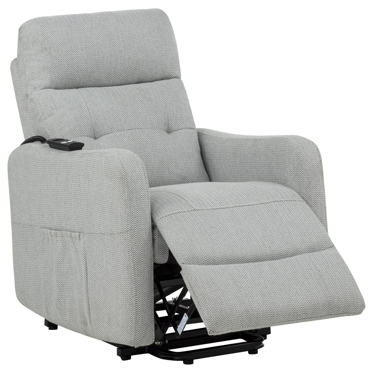 Dayes Light Grey Upholstered Power Lift Recliner Chair by Coaster at Eve Furniture