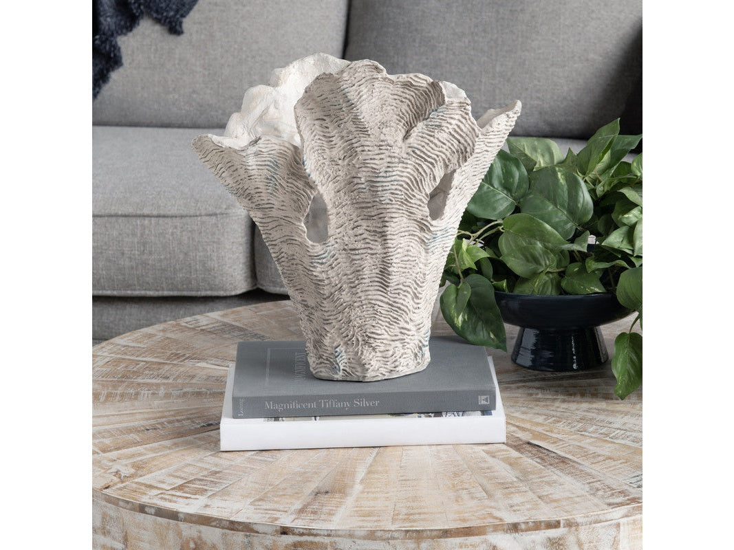Deacon Large White Coral Sculpture by Crestview at Eve Furniture
