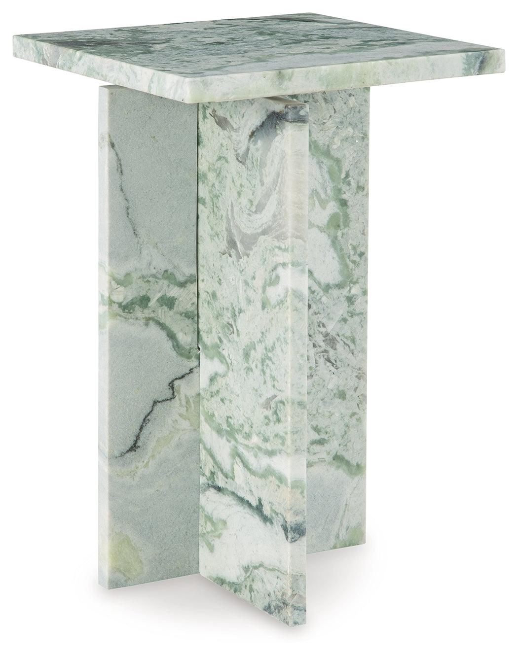 Deaconwell White/Green Accent Table by Ashley at Eve Furniture