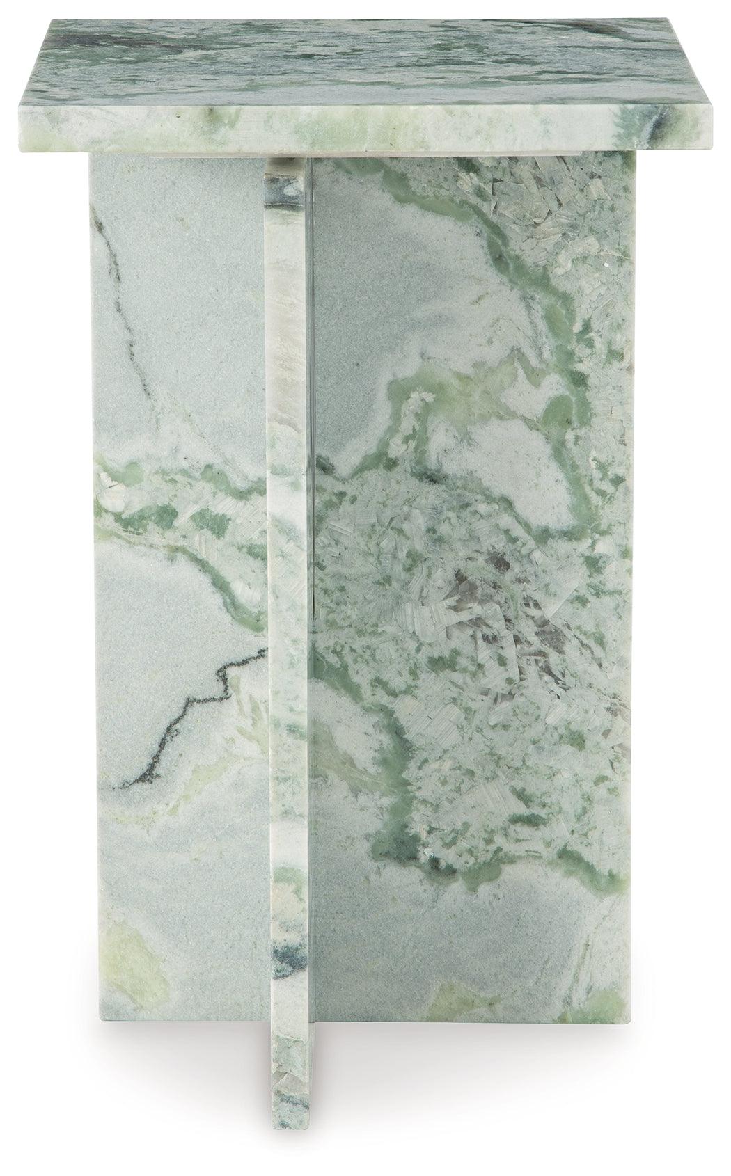 Deaconwell White/Green Accent Table by Ashley at Eve Furniture