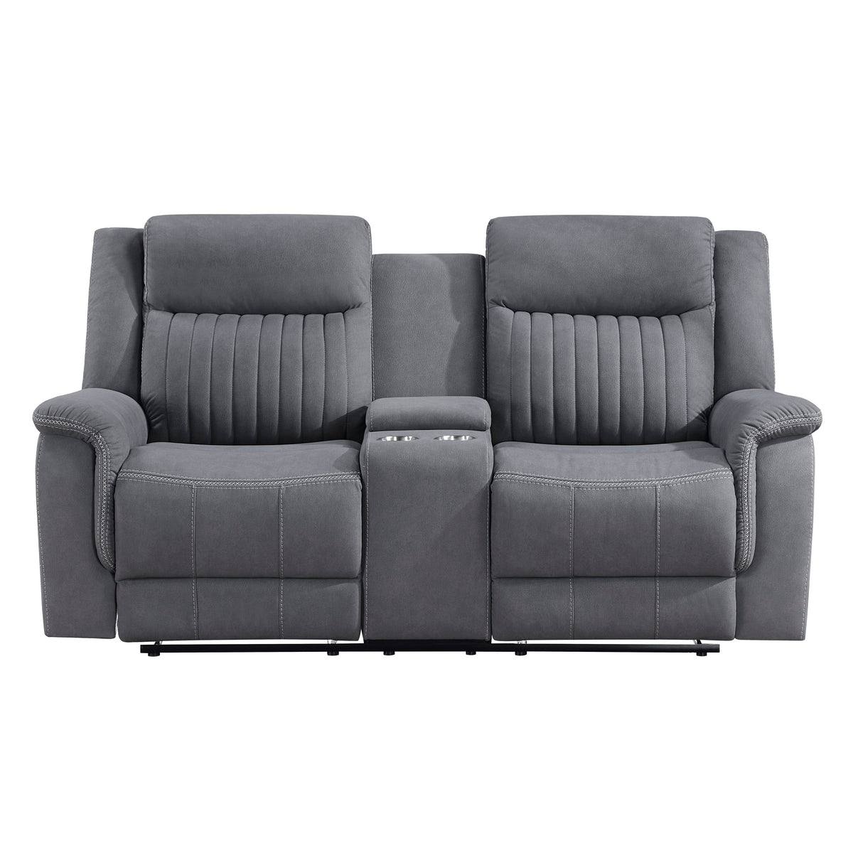 Dean Gray 2-Piece Double Reclining Set by Homelegance at Eve Furniture
