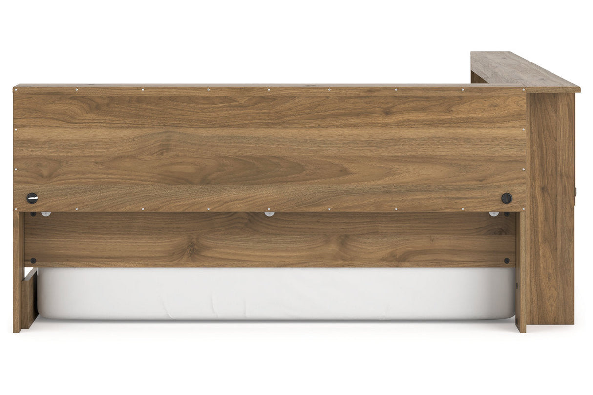 Deanlow Honey Full Bookcase Corner Storage Bed by Ashley at Eve Furniture
